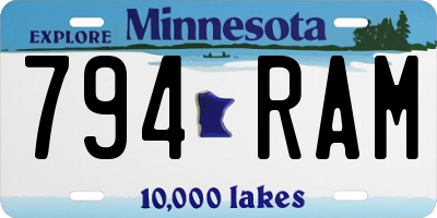 MN license plate 794RAM