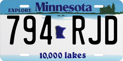 MN license plate 794RJD