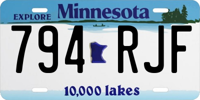 MN license plate 794RJF