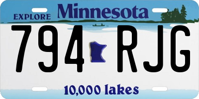 MN license plate 794RJG