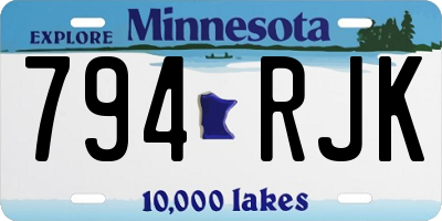 MN license plate 794RJK