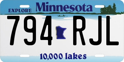 MN license plate 794RJL