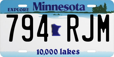 MN license plate 794RJM