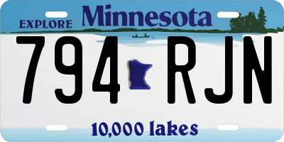 MN license plate 794RJN