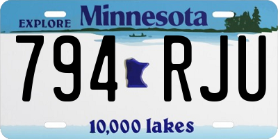 MN license plate 794RJU