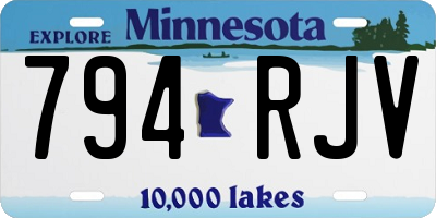 MN license plate 794RJV