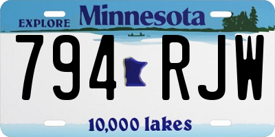 MN license plate 794RJW
