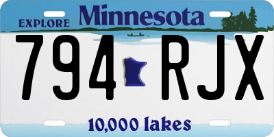 MN license plate 794RJX