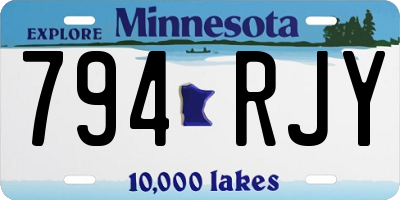 MN license plate 794RJY