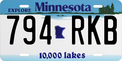 MN license plate 794RKB