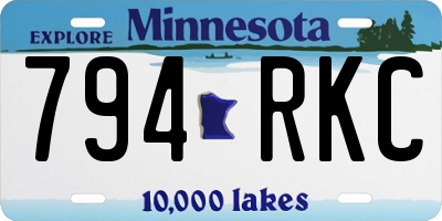 MN license plate 794RKC