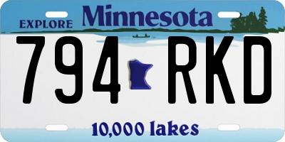 MN license plate 794RKD