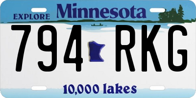 MN license plate 794RKG