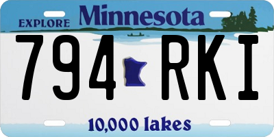 MN license plate 794RKI