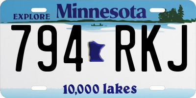 MN license plate 794RKJ