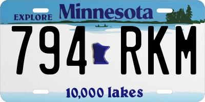 MN license plate 794RKM
