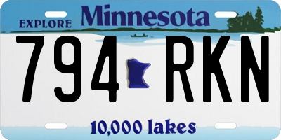 MN license plate 794RKN