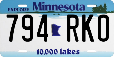 MN license plate 794RKO