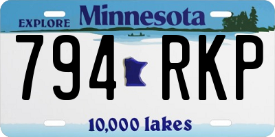 MN license plate 794RKP