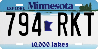 MN license plate 794RKT