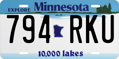 MN license plate 794RKU