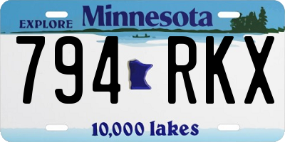 MN license plate 794RKX