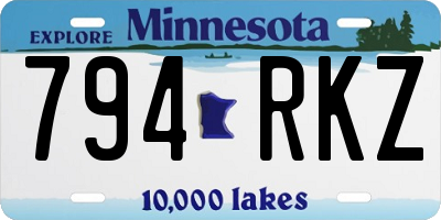 MN license plate 794RKZ