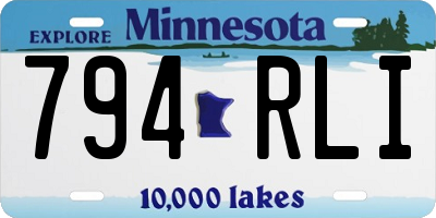 MN license plate 794RLI