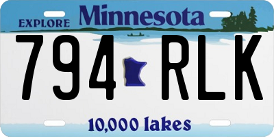 MN license plate 794RLK