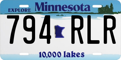 MN license plate 794RLR