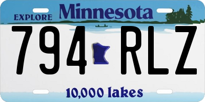 MN license plate 794RLZ