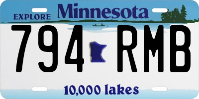 MN license plate 794RMB