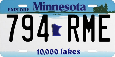 MN license plate 794RME