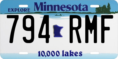 MN license plate 794RMF