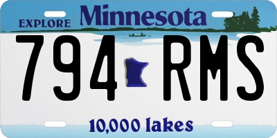 MN license plate 794RMS