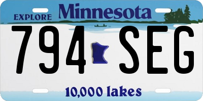 MN license plate 794SEG