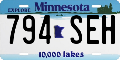 MN license plate 794SEH
