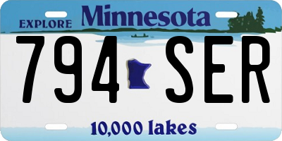 MN license plate 794SER