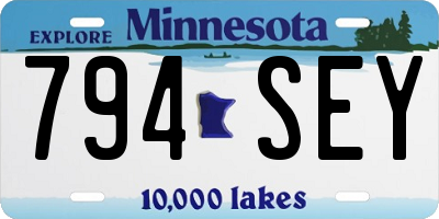 MN license plate 794SEY