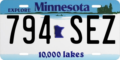 MN license plate 794SEZ