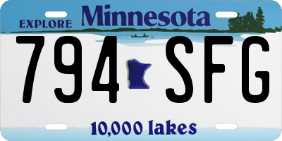MN license plate 794SFG