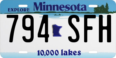 MN license plate 794SFH