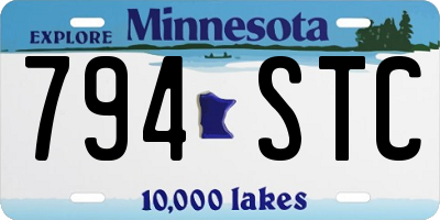 MN license plate 794STC