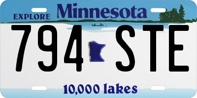 MN license plate 794STE