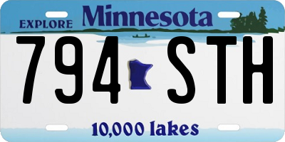 MN license plate 794STH