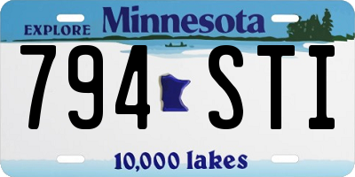 MN license plate 794STI