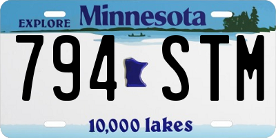 MN license plate 794STM