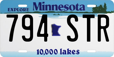 MN license plate 794STR