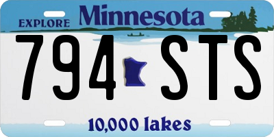 MN license plate 794STS