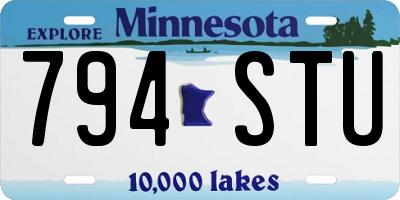 MN license plate 794STU